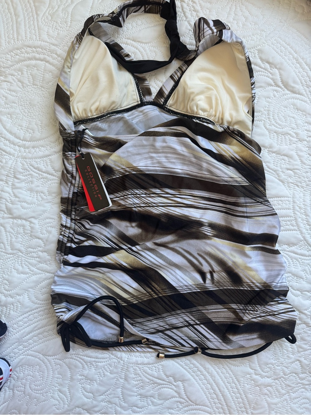 Gossip Collection Halter Ruched Tankini - Picture 2 of 5